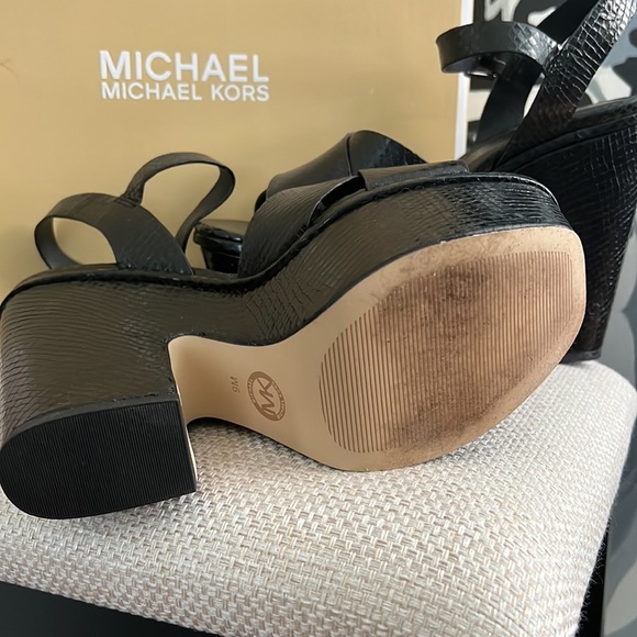 Michael Kors Black SnakePrint Platforms - Picture 4 of 6